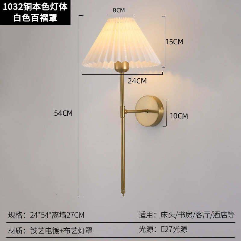 Cross-border Amazon Wall Lamp Southeast Asia North America Bedside Lamp Aisle Stairs Wall TV Background Wall Cloth Cover Wall Lamp