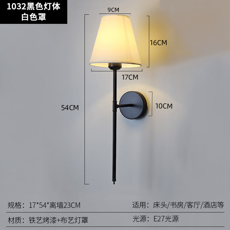 Cross-border Amazon Wall Lamp Southeast Asia North America Bedside Lamp Aisle Stairs Wall TV Background Wall Cloth Cover Wall Lamp