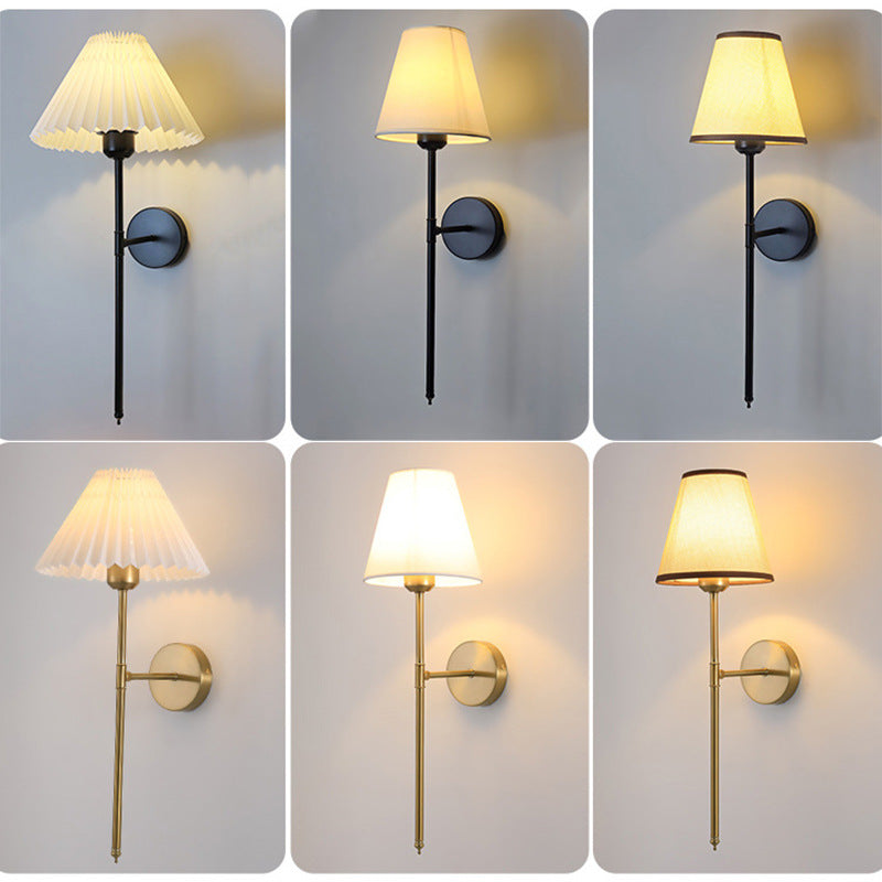 Cross-border Amazon Wall Lamp Southeast Asia North America Bedside Lamp Aisle Stairs Wall TV Background Wall Cloth Cover Wall Lamp