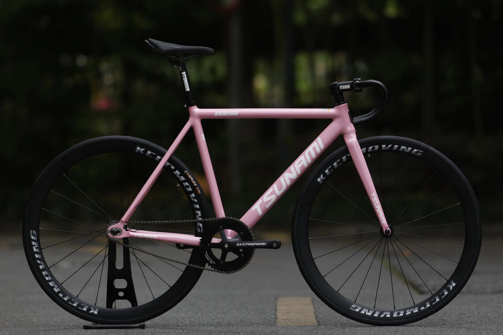 Fixie Fixed Gear Bike Tsunami Track Single Speed Racing Bicycle 700C SNM100 Aluminum Alloy Frame Cycling Parts Customizable