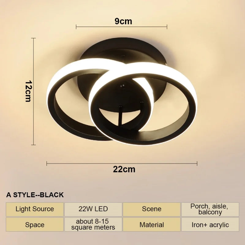 Modern LED Ceiling Lamp For Living Room Bedroom Cloakroom Hallway Stair Aisle Ceiling Light Indoor Home Decor Lighting Fixture