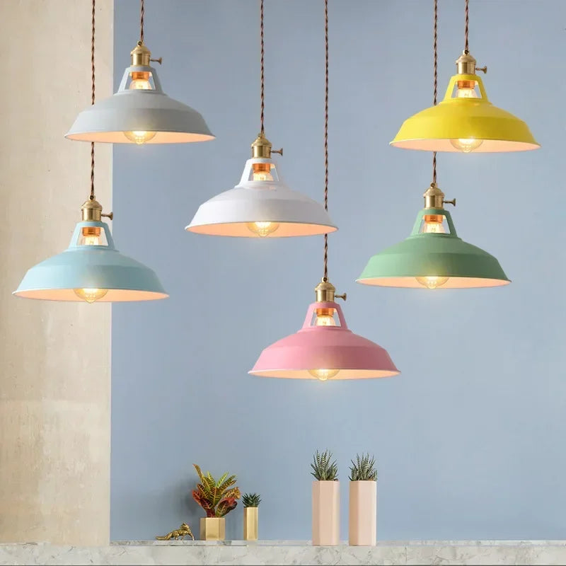 Colorful Vintage Industrial Pendant Light