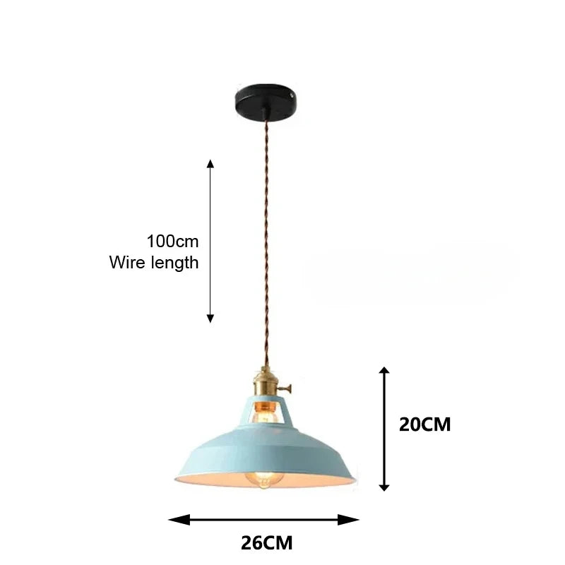 Colorful Vintage Industrial Pendant Light