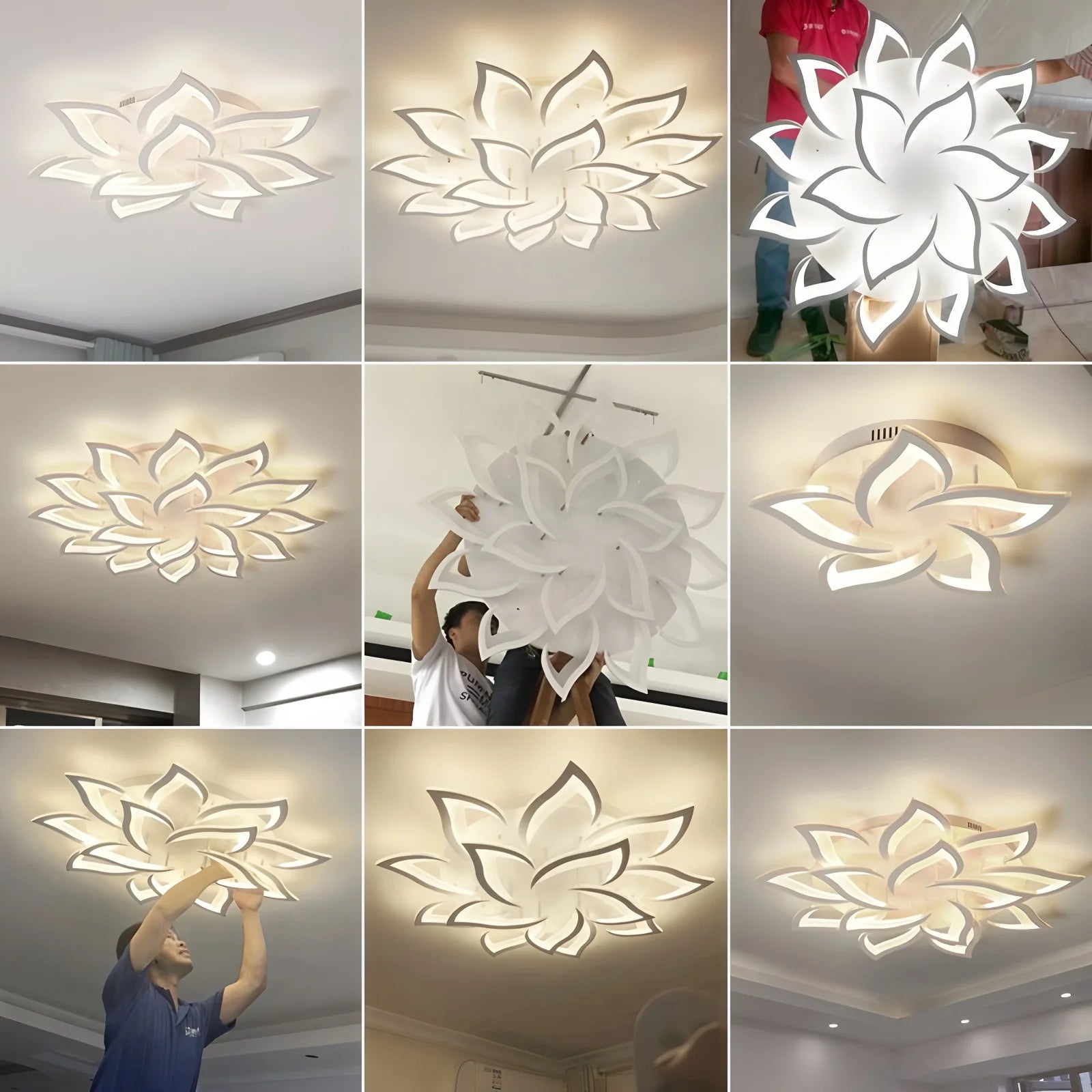 Nordic Ceiling Pendant Lamps Flowers Ceiling Chandeliers Living Room Restaurant Bedroom Decor Modern LED Ceiling Lights Fixture