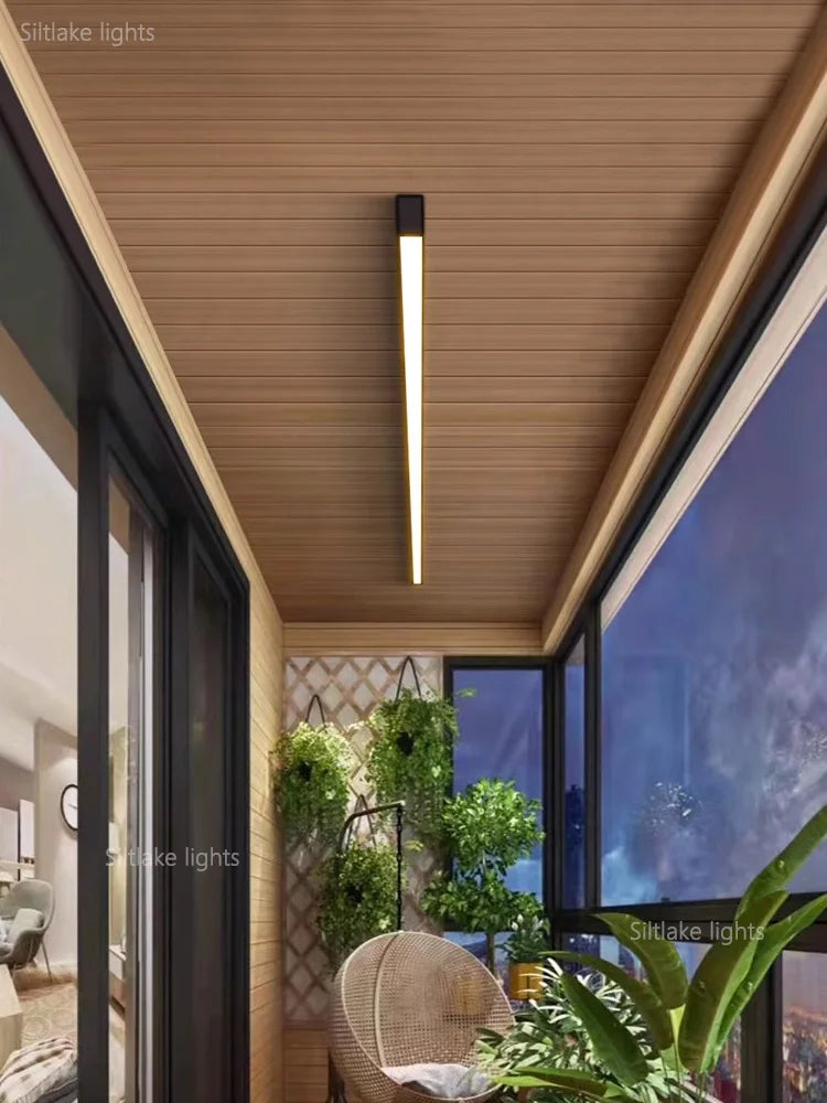 Modern Long Strip Ceiling Light Surface Mounted Minimalist Aisle Lamp Living Room Bedroom Kitchen Home Office LED Lighting