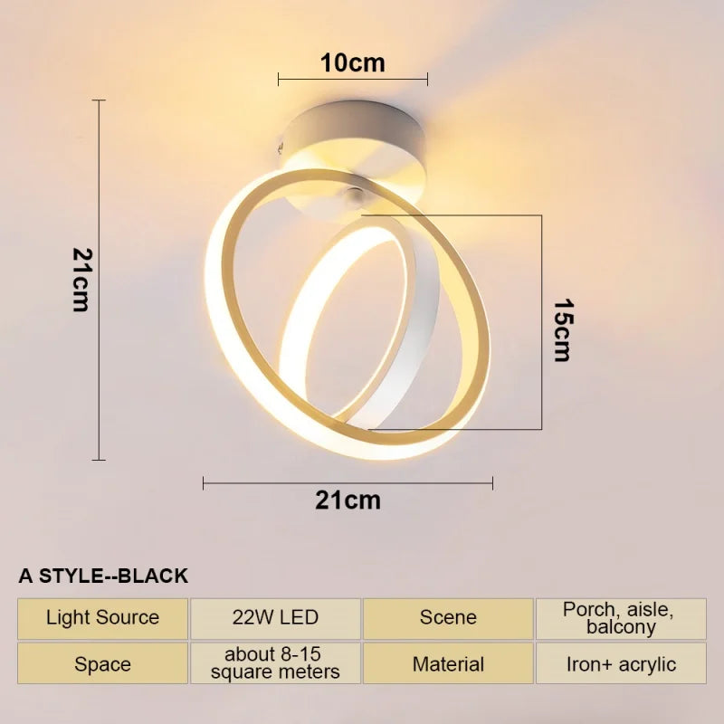 Modern LED Ceiling Lamp For Living Room Bedroom Cloakroom Hallway Stair Aisle Ceiling Light Indoor Home Decor Lighting Fixture
