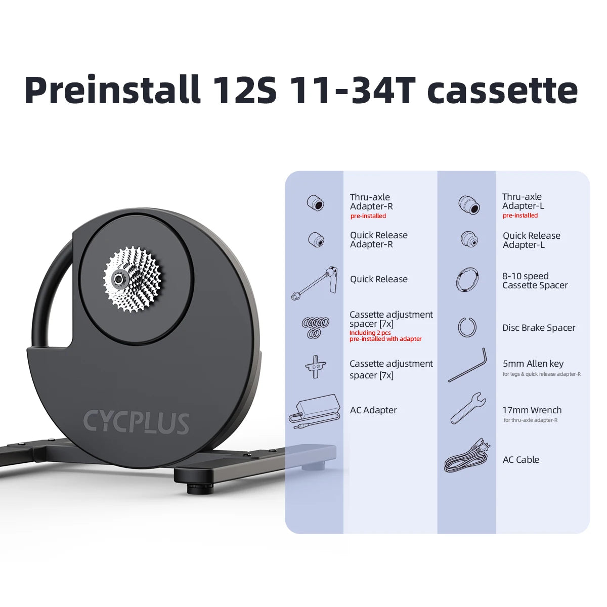 CYCPLUS T2 Home Bike Trainer Direct Drive Exercise Cycling Training Bicycle Roller ANT+ BLE 5.0 Power Meter