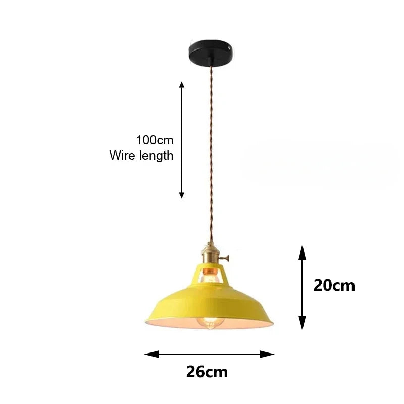 Colorful Vintage Industrial Pendant Light