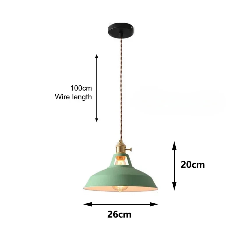 Colorful Vintage Industrial Pendant Light