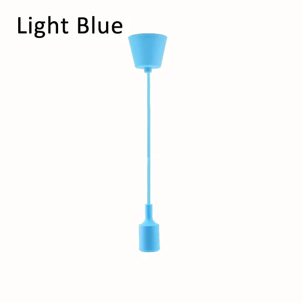 Pendant Lights Modern Simple Single Head Silica Gel Pendant Lamps AC90-260V E27 Holder 100cm Cord 13 Colors