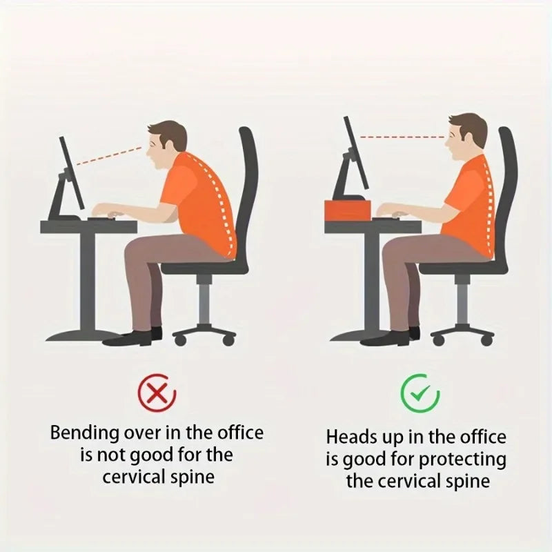 Stable Base Wood Desktop Computer Stand Eyesight Protection Protect Cervical Spine Office Laptop Riser Large Load Bearing