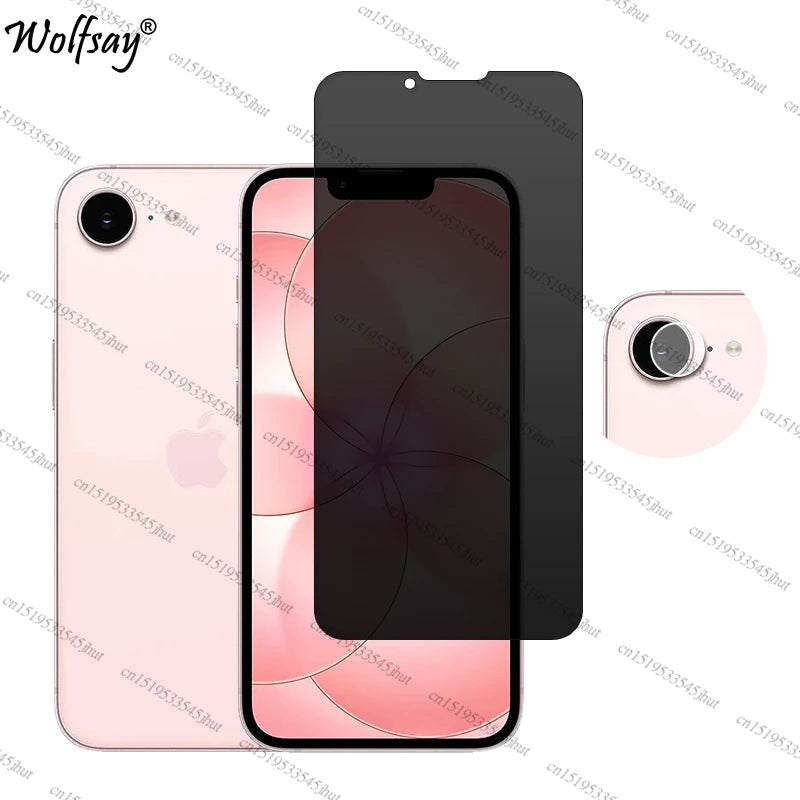 Privacy Screen Protector For iPhone 17e Anti-Spy Tempered Glass For iPhone 17e 16e Camera Glass For iPhone 17e Glass 6.1 inch