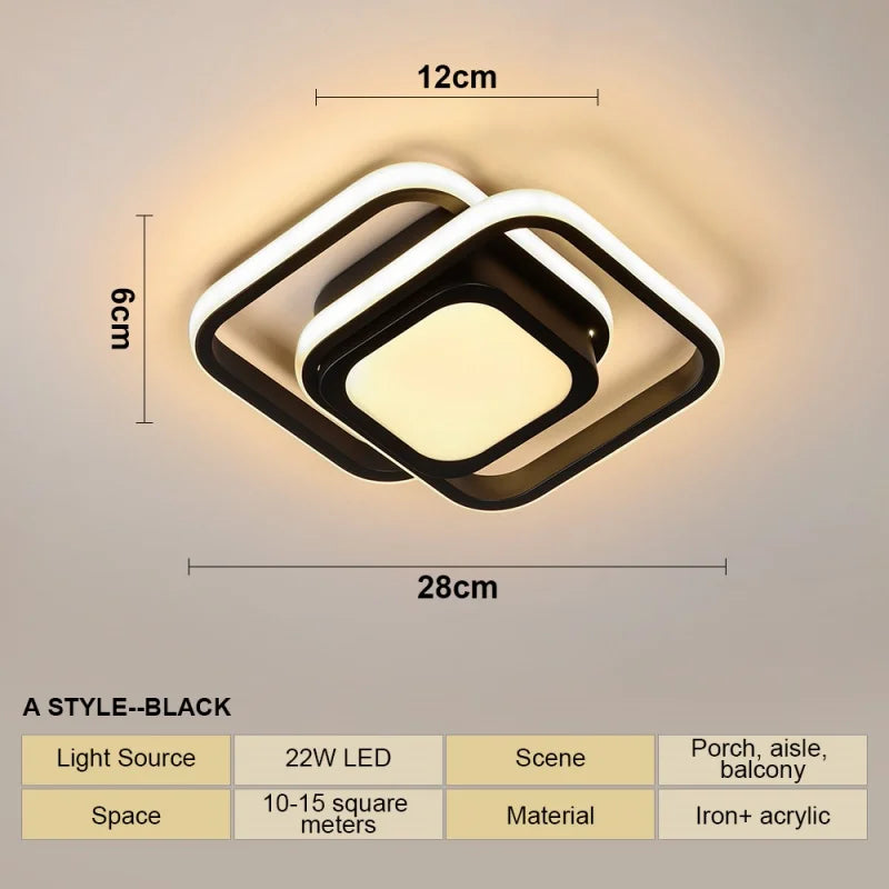 Modern LED Ceiling Lamp For Living Room Bedroom Cloakroom Hallway Stair Aisle Ceiling Light Indoor Home Decor Lighting Fixture