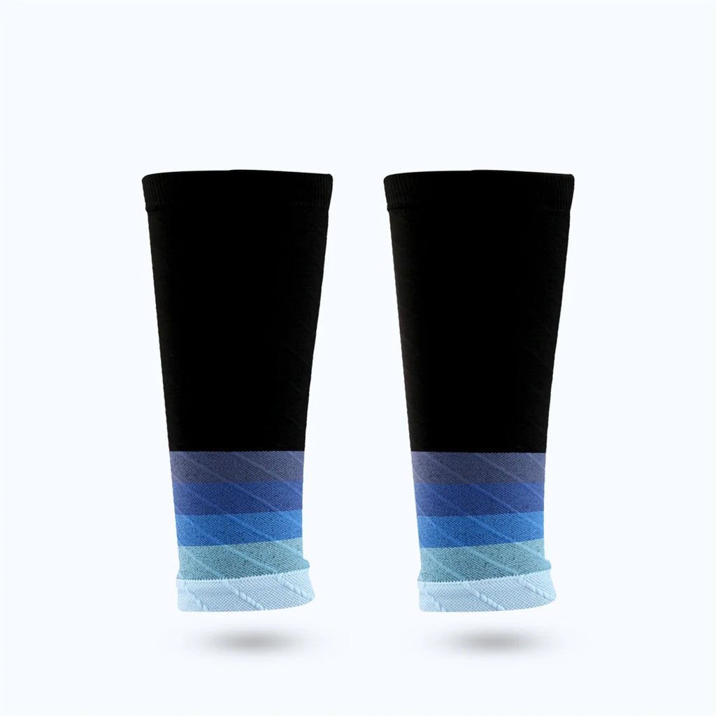 1 pair of calf support compression sleeves, suitable for men and women running without foot socks, outdoor sports marathon cycli