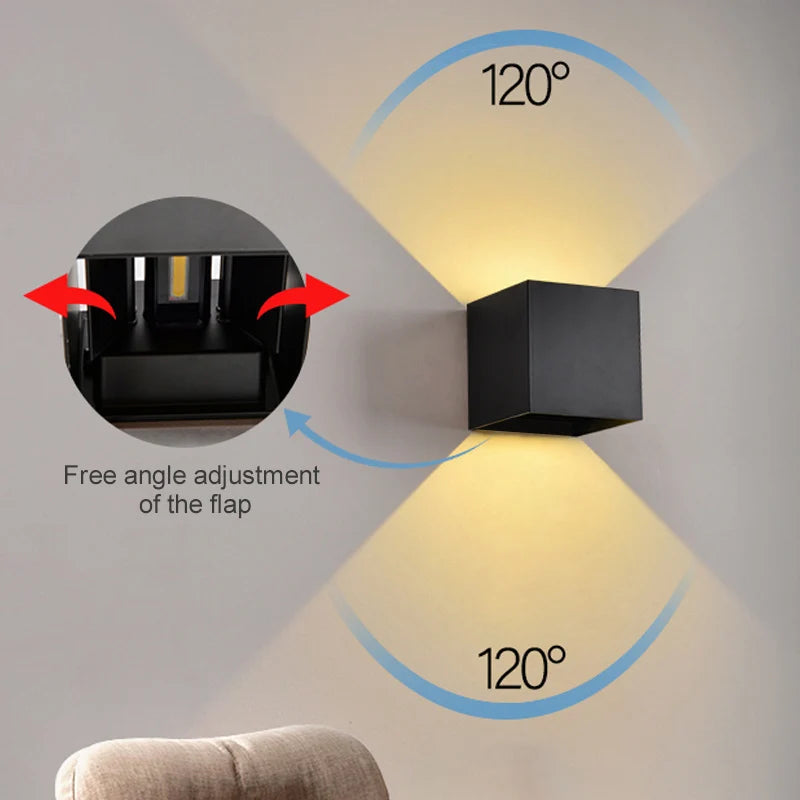 Modern Square LED Wall Light – Waterproof Indoor & Outdoor