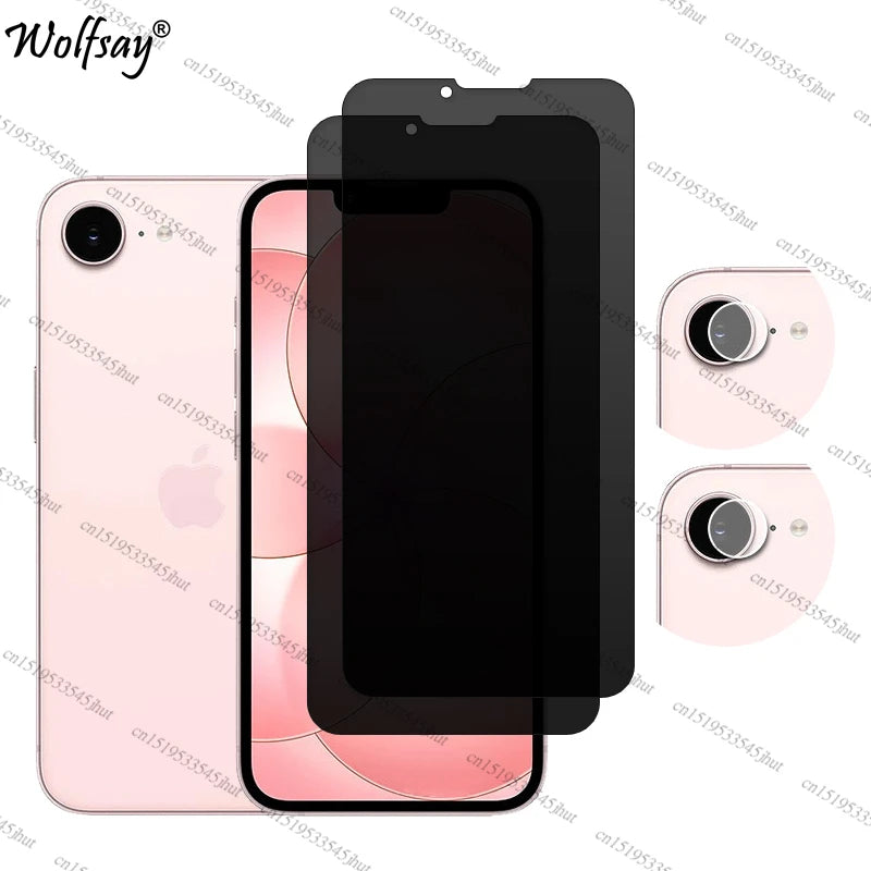 Privacy Screen Protector For iPhone 17e Anti-Spy Tempered Glass For iPhone 17e 16e Camera Glass For iPhone 17e Glass 6.1 inch