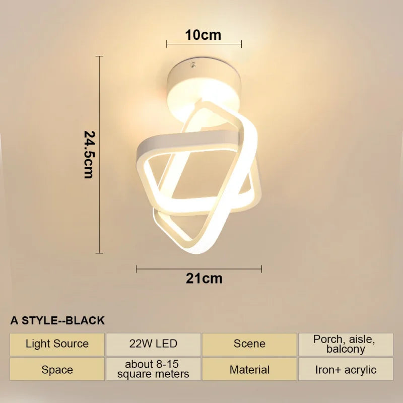 Modern LED Ceiling Lamp For Living Room Bedroom Cloakroom Hallway Stair Aisle Ceiling Light Indoor Home Decor Lighting Fixture