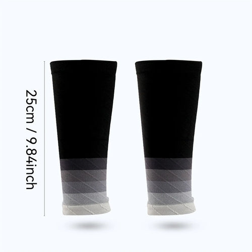 1 pair of calf support compression sleeves, suitable for men and women running without foot socks, outdoor sports marathon cycli