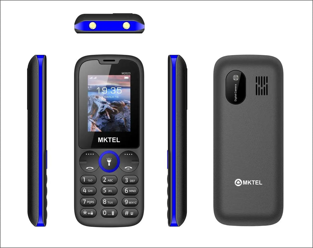 MKTEL M2023 Feature Phone with 1.77inch Display 800mAh Battery Dual SIM FM Radio Flashlight 0.08Mega Camera Senior Phone