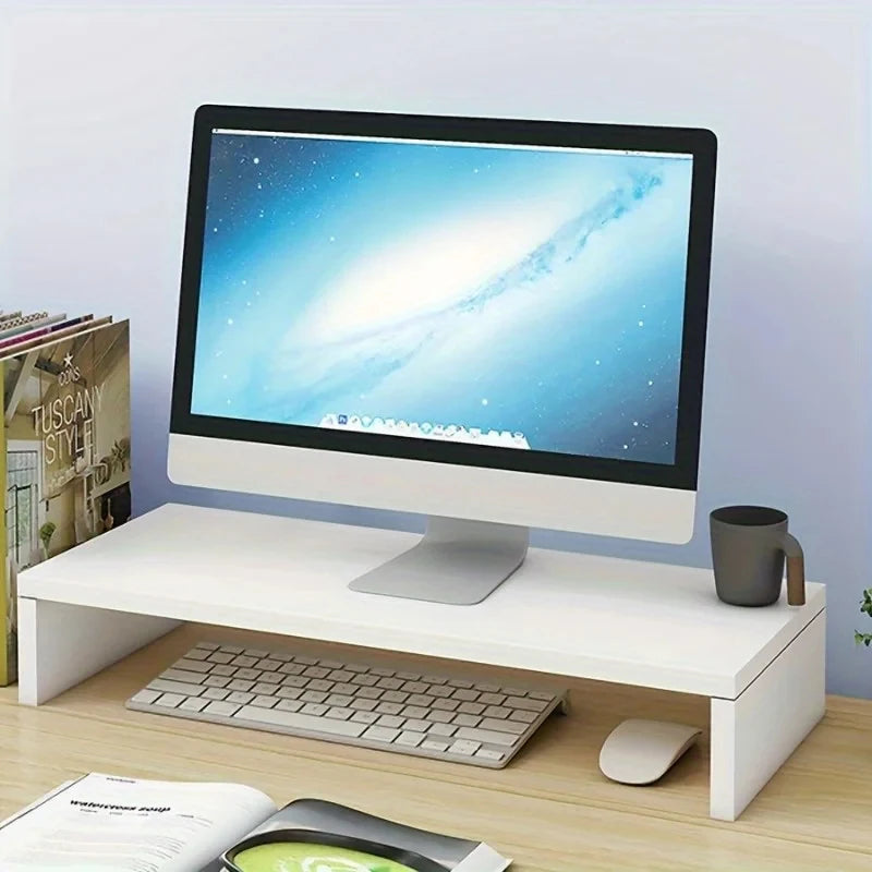 Stable Base Wood Desktop Computer Stand Eyesight Protection Protect Cervical Spine Office Laptop Riser Large Load Bearing