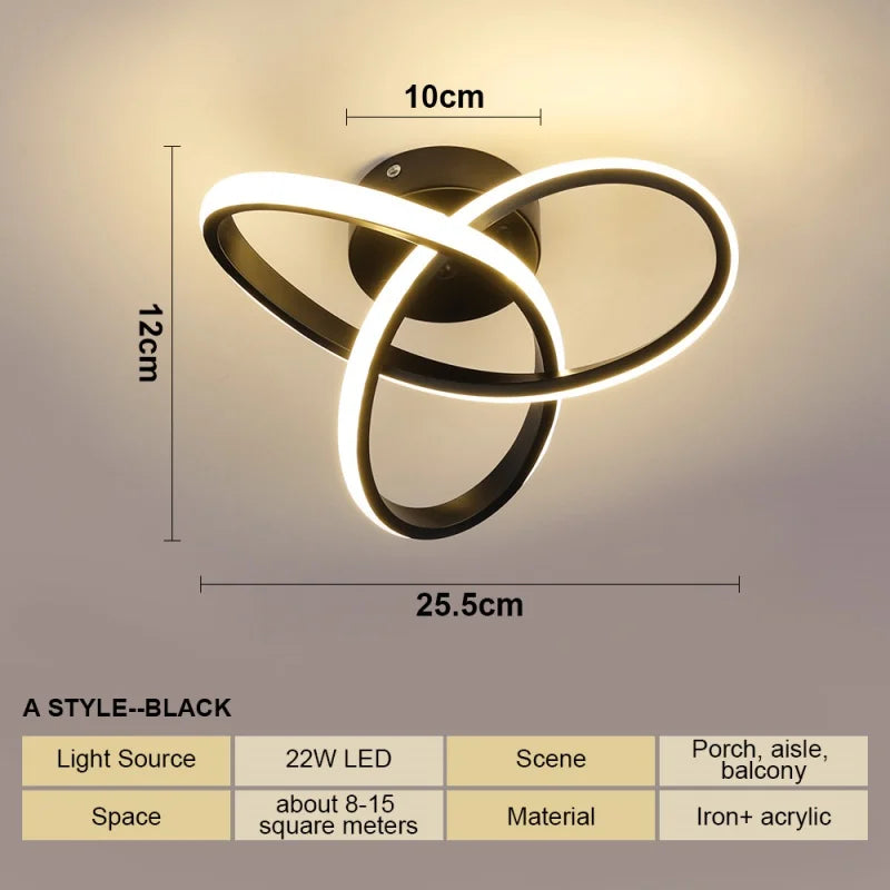 Modern LED Ceiling Lamp For Living Room Bedroom Cloakroom Hallway Stair Aisle Ceiling Light Indoor Home Decor Lighting Fixture