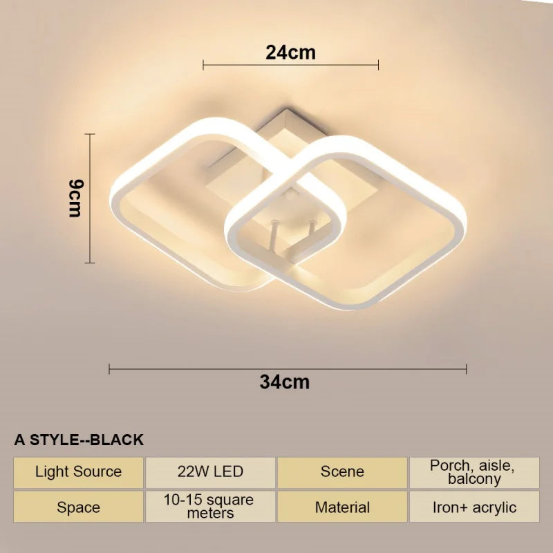 Modern LED Ceiling Lamp For Living Room Bedroom Cloakroom Hallway Stair Aisle Ceiling Light Indoor Home Decor Lighting Fixture