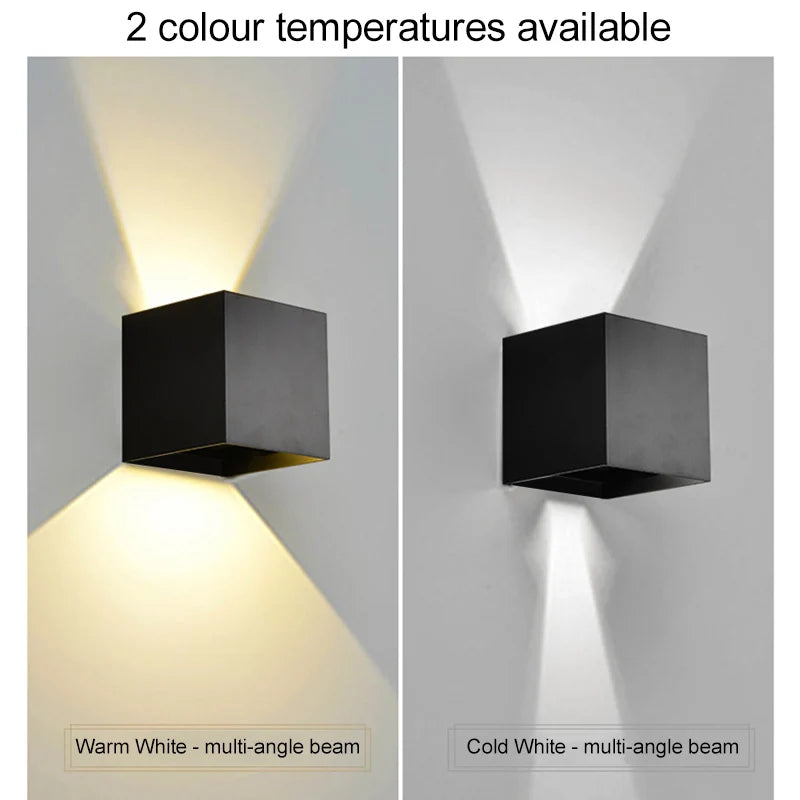 Modern Square LED Wall Light – Waterproof Indoor & Outdoor