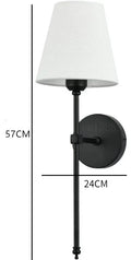 Modern American Wall Lamp for Bathroom Mirror Light Bedroom Room Decor Corridor Cloth shade Sconce 100V-220V Hard wired