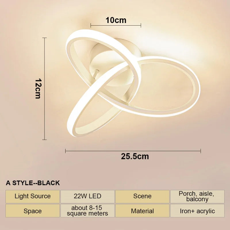 Modern LED Ceiling Lamp For Living Room Bedroom Cloakroom Hallway Stair Aisle Ceiling Light Indoor Home Decor Lighting Fixture