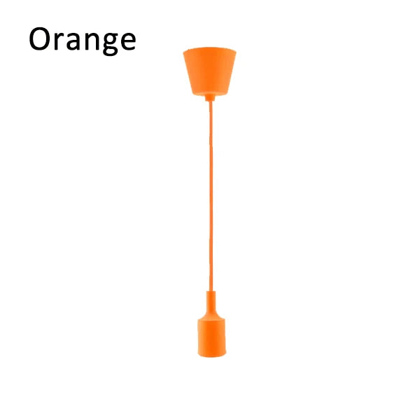 Pendant Lights Modern Simple Single Head Silica Gel Pendant Lamps AC90-260V E27 Holder 100cm Cord 13 Colors