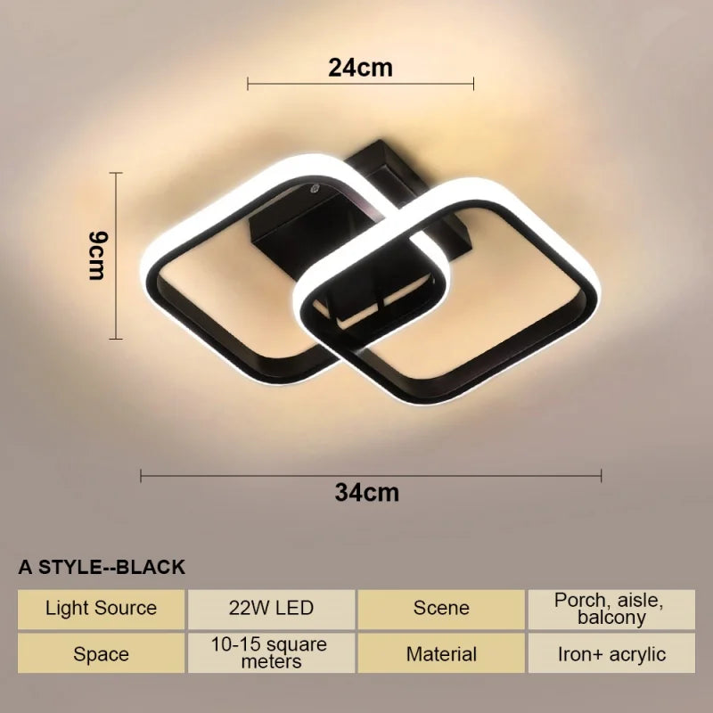 Modern LED Ceiling Lamp For Living Room Bedroom Cloakroom Hallway Stair Aisle Ceiling Light Indoor Home Decor Lighting Fixture