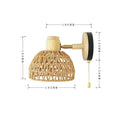 Wall Decor  Room Rattan Ancient Farmhouse Hemp Rope Japanese Woven Lamps Bedside Bedroom Living Room Rural Wall Lamp