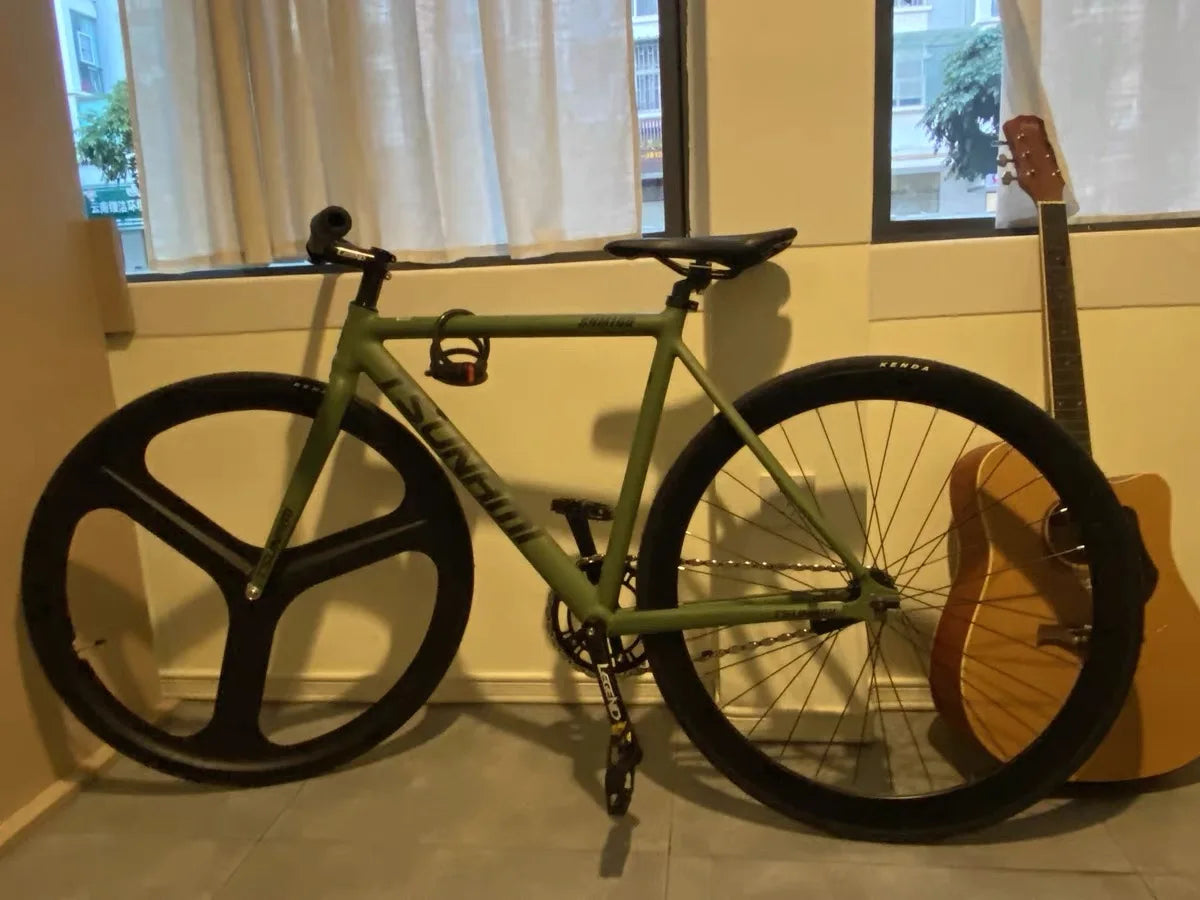 Fixie Fixed Gear Bike Tsunami Track Single Speed Racing Bicycle 700C SNM100 Aluminum Alloy Frame Cycling Parts Customizable