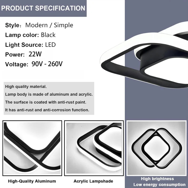 Modern LED Ceiling Lamp For Living Room Bedroom Cloakroom Hallway Stair Aisle Ceiling Light Indoor Home Decor Lighting Fixture