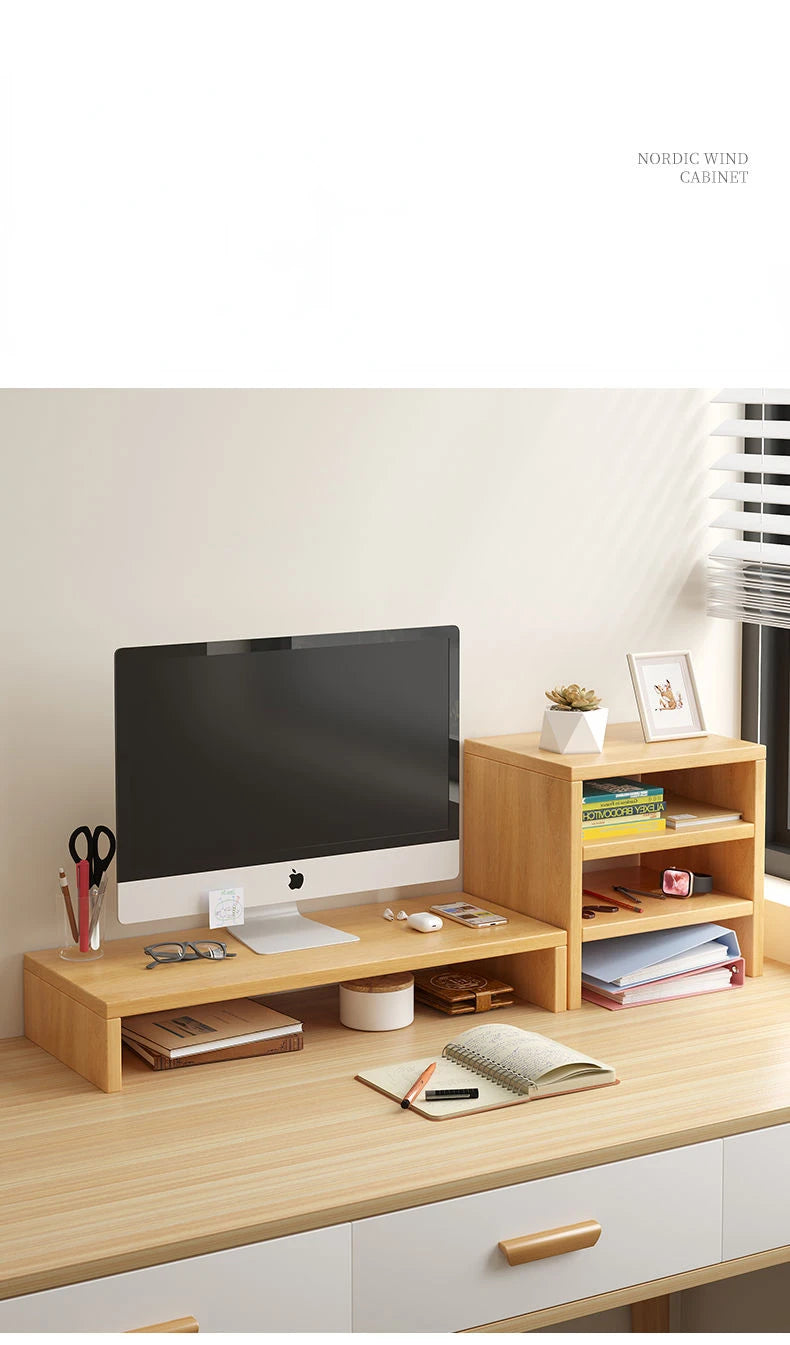 Monitor Riser Stand - Ergonomic Laptop Stand Desk Organizer Keyboard Storage