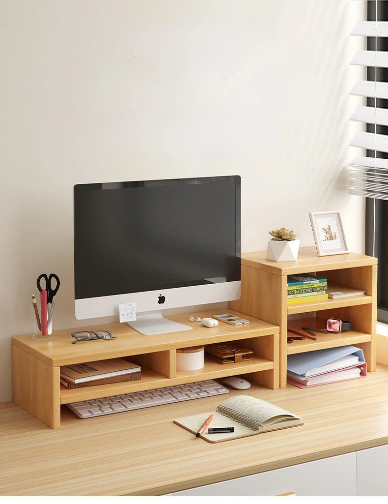 Monitor Riser Stand - Ergonomic Laptop Stand Desk Organizer Keyboard Storage
