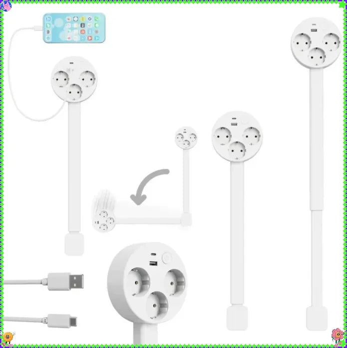 Electrical Outlet Extender - Power Socket Extender In Three Specification Rotatable, Folding and Portable