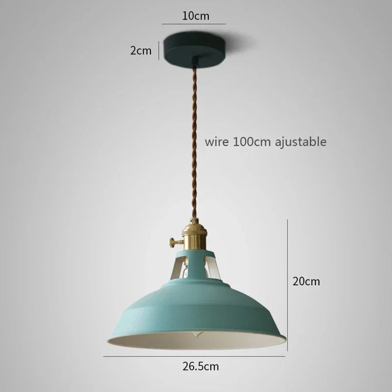 Colorful Vintage Industrial Pendant Light