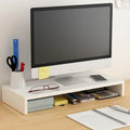 Stable Base Wood Desktop Computer Stand Eyesight Protection Protect Cervical Spine Office Laptop Riser Large Load Bearing