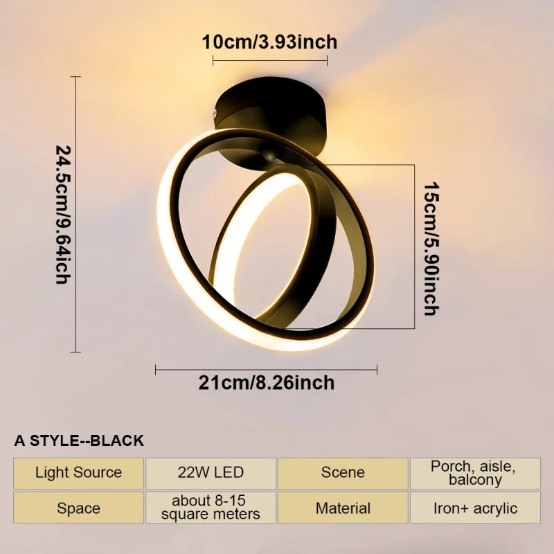 Modern LED Ceiling Lamp For Living Room Bedroom Cloakroom Hallway Stair Aisle Ceiling Light Indoor Home Decor Lighting Fixture
