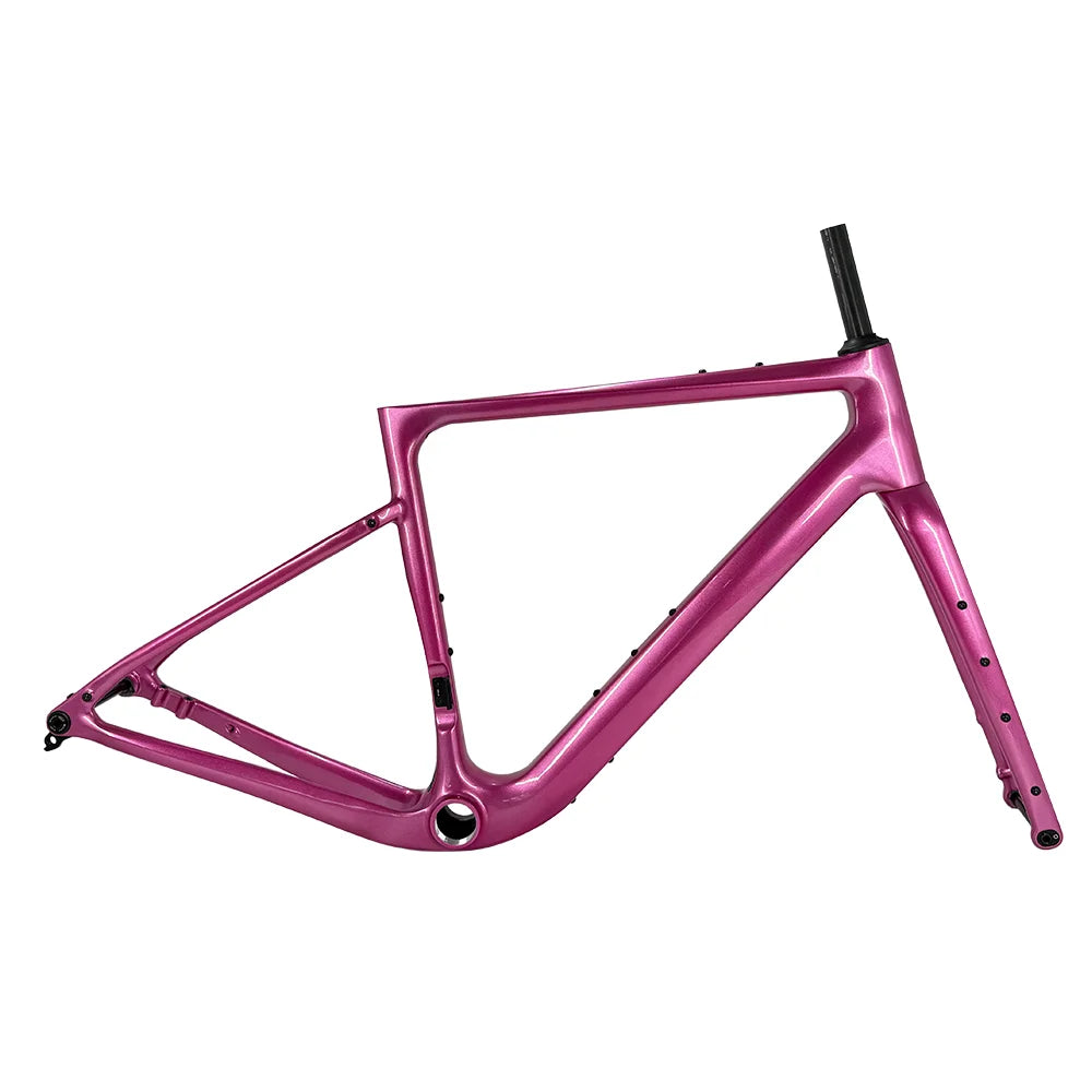 Carbon Gravel Frame G40 160/180 Flat Mount Disc Brake 700C*50C Threaded T47 Hidden Cable Gravel Bicycle Frameset Road Bike Frame