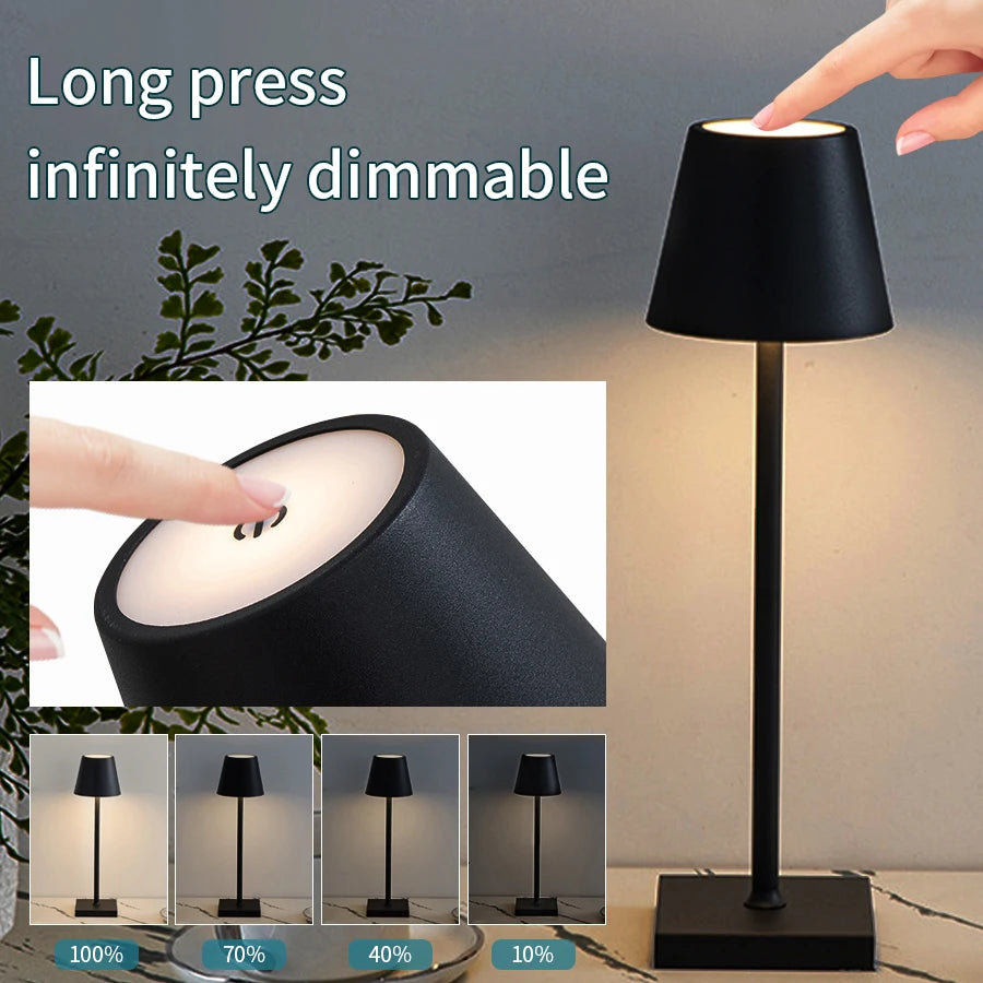 Rechargeable LED Table Lamp – Touch Control & 3 Light Modes