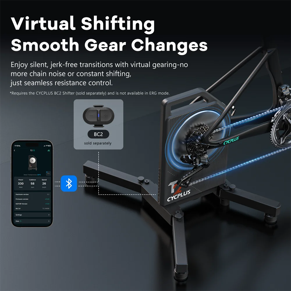 CYCPLUS T2 Home Bike Trainer Direct Drive Exercise Cycling Training Bicycle Roller ANT+ BLE 5.0 Power Meter