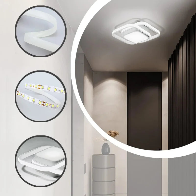 Modern LED Ceiling Lamp For Living Room Bedroom Cloakroom Hallway Stair Aisle Ceiling Light Indoor Home Decor Lighting Fixture