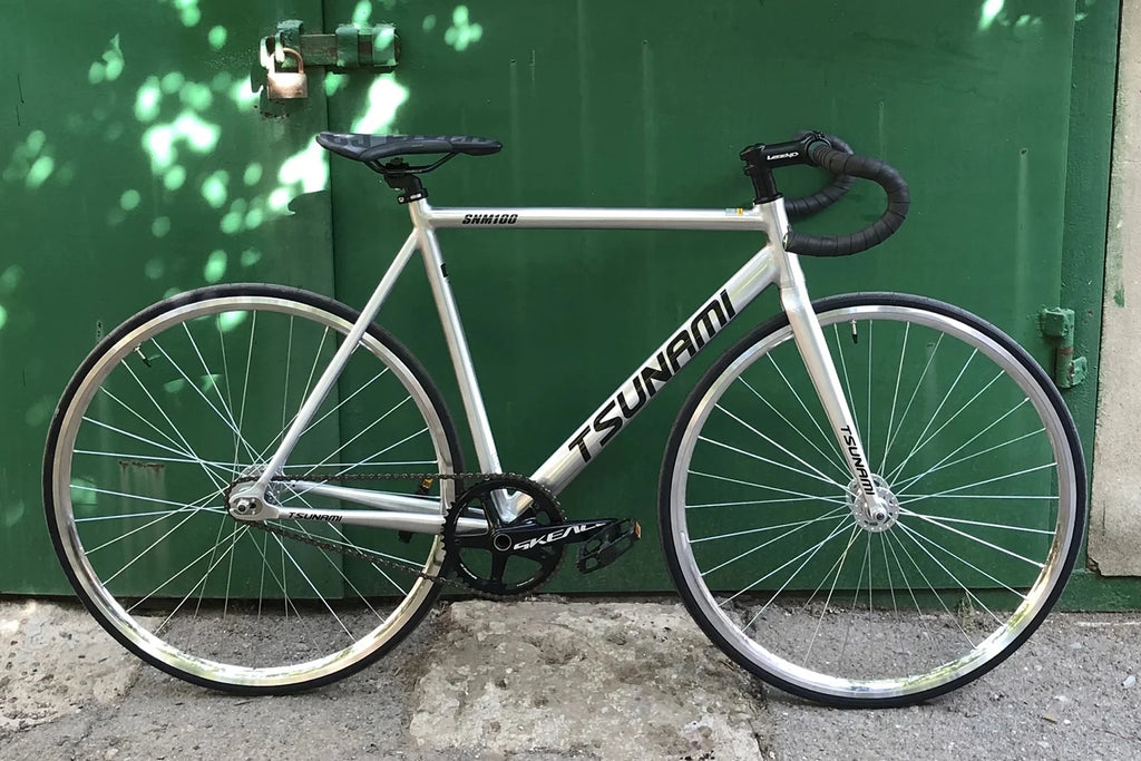 Fixie Fixed Gear Bike Tsunami Track Single Speed Racing Bicycle 700C SNM100 Aluminum Alloy Frame Cycling Parts Customizable