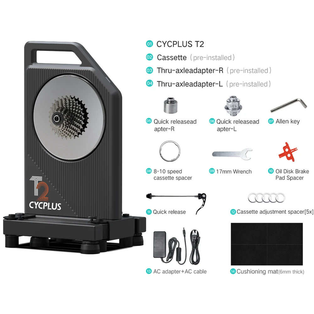 CYCPLUS T2 Home Bike Trainer Direct Drive Exercise Cycling Training Bicycle Roller ANT+ BLE 5.0 Power Meter