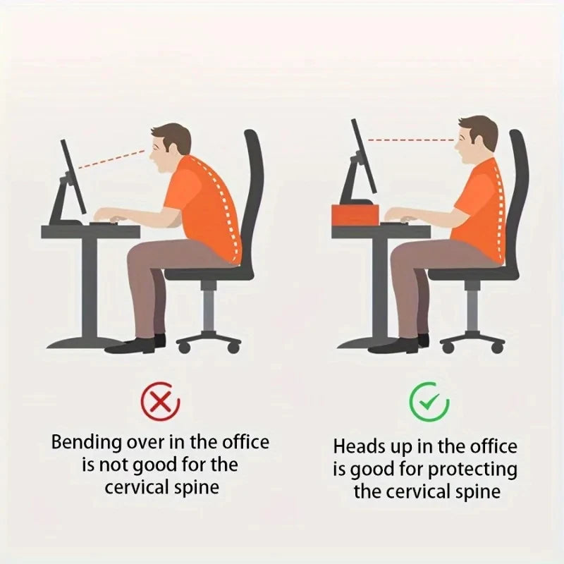 Stable Base Wood Desktop Computer Stand Eyesight Protection Protect Cervical Spine Office Laptop Riser Large Load Bearing