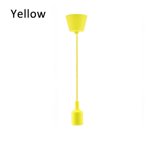 Pendant Lights Modern Simple Single Head Silica Gel Pendant Lamps AC90-260V E27 Holder 100cm Cord 13 Colors