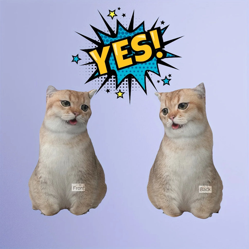 A customizable pet pillow, personalized 3D portrait plush toy for cats and dogs, mini animal pillow toy