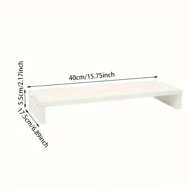 Stable Base Wood Desktop Computer Stand Eyesight Protection Protect Cervical Spine Office Laptop Riser Large Load Bearing